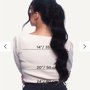 20in Jet Black Ponytail Hair Extension